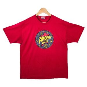 Vintage Amoeba Music T-Shirt Hollywood California Size Large Y2K Vtg Grunge